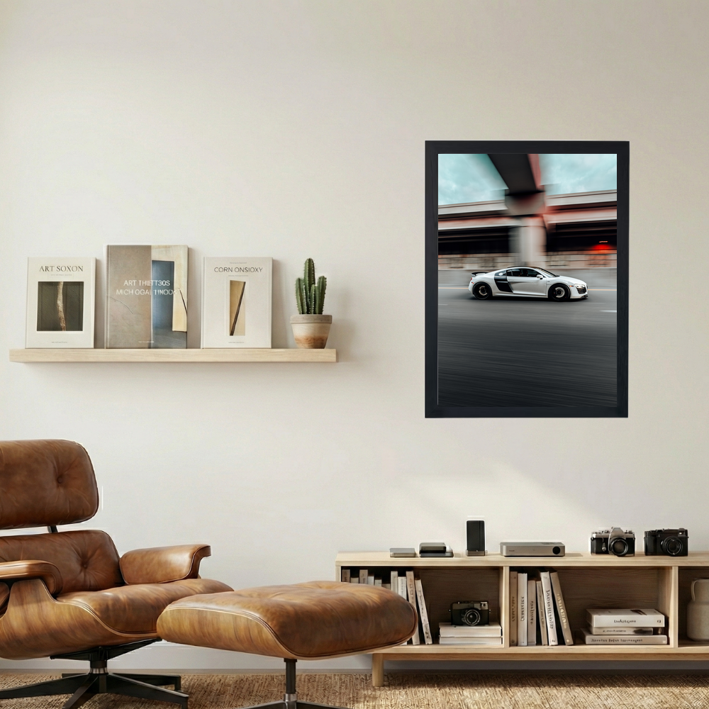 Audi R8 'Zoomin' Poster - Mockup 1