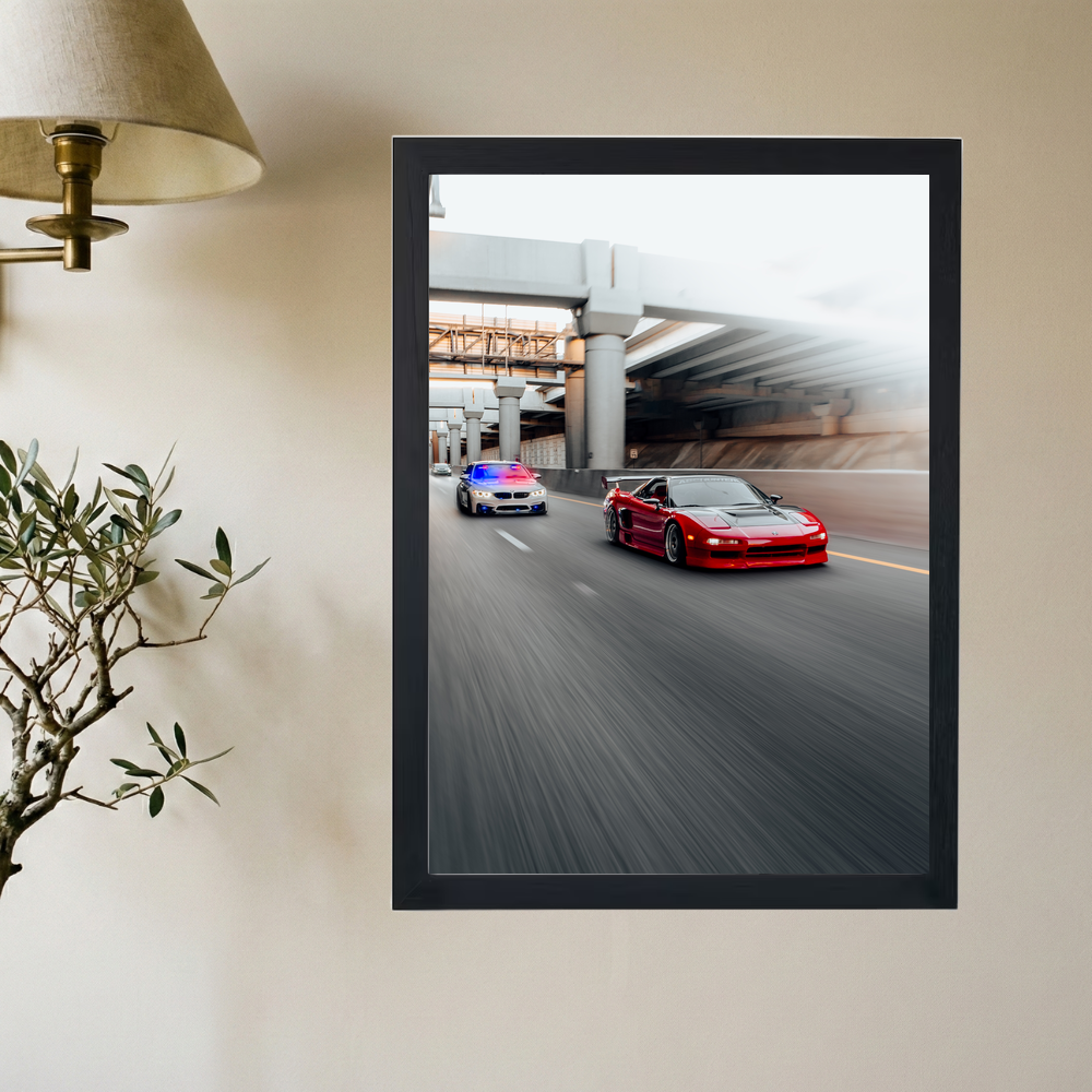 JDM 'High Speed Chase' Poster - Mockup 2