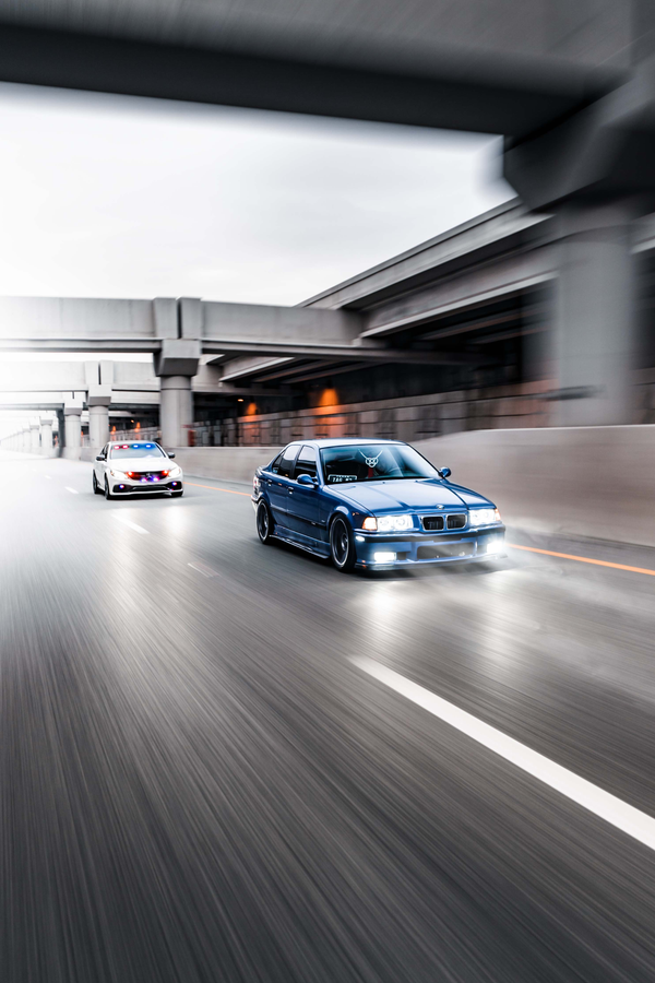 BMW E36 'Cops Tracing' Poster - Mockup 1