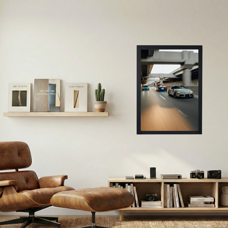 Toyota Supra 'Pulled Over' Poster - Mockup 1