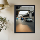 Toyota Supra 'Pulled Over' Poster - Mockup 2