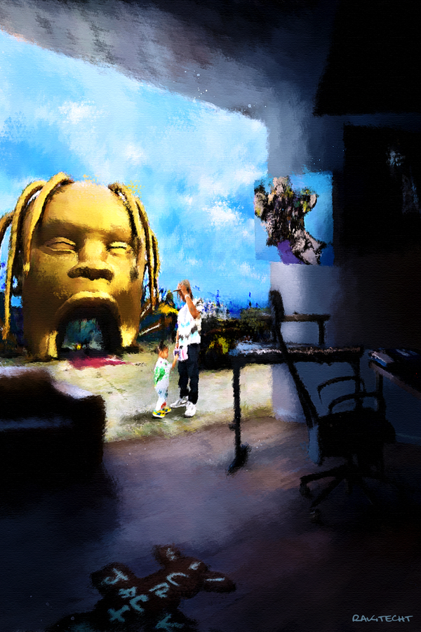 Travis Scott 'Into Astroworld' Painting Poster