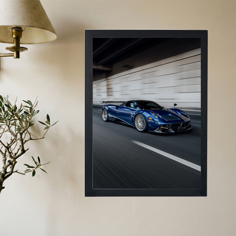 Pagani 'Midnight Blue' Poster - Mockup 2