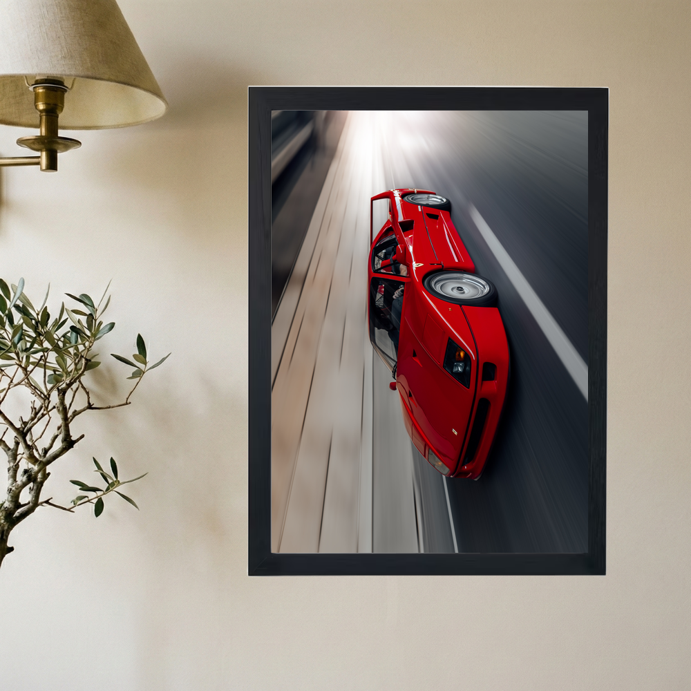 Ferrari F40 'Classic' Poster - Mockup 2