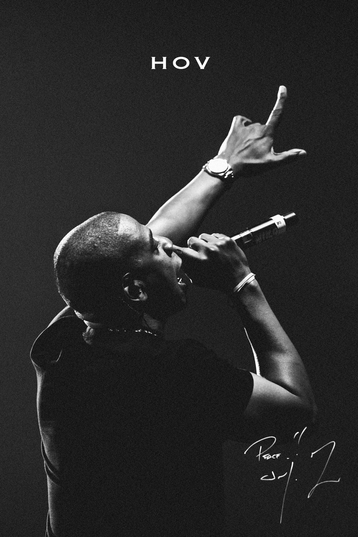 Jay-Z 'HOV' B&W Poster