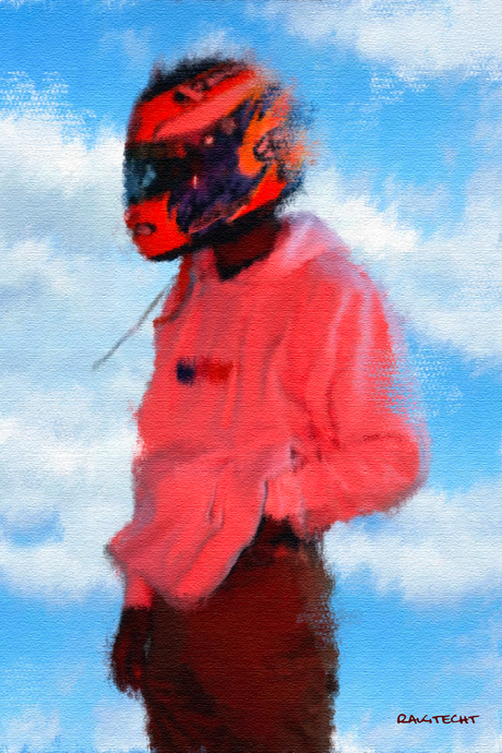 Frank Ocean 'The Helmet' Painting Poster