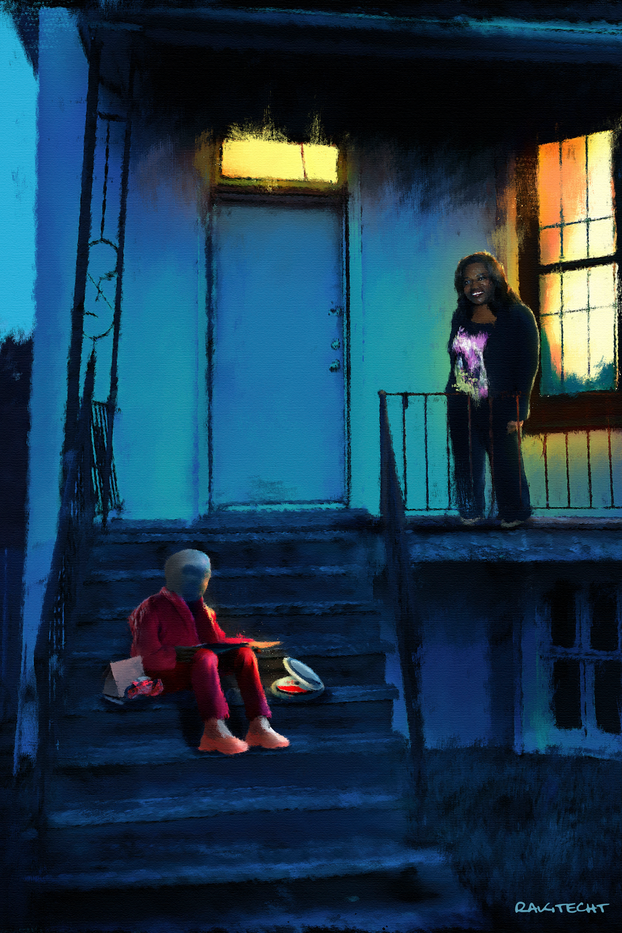 Kanye West x Donda 'Chicago Nights' Painting Poster