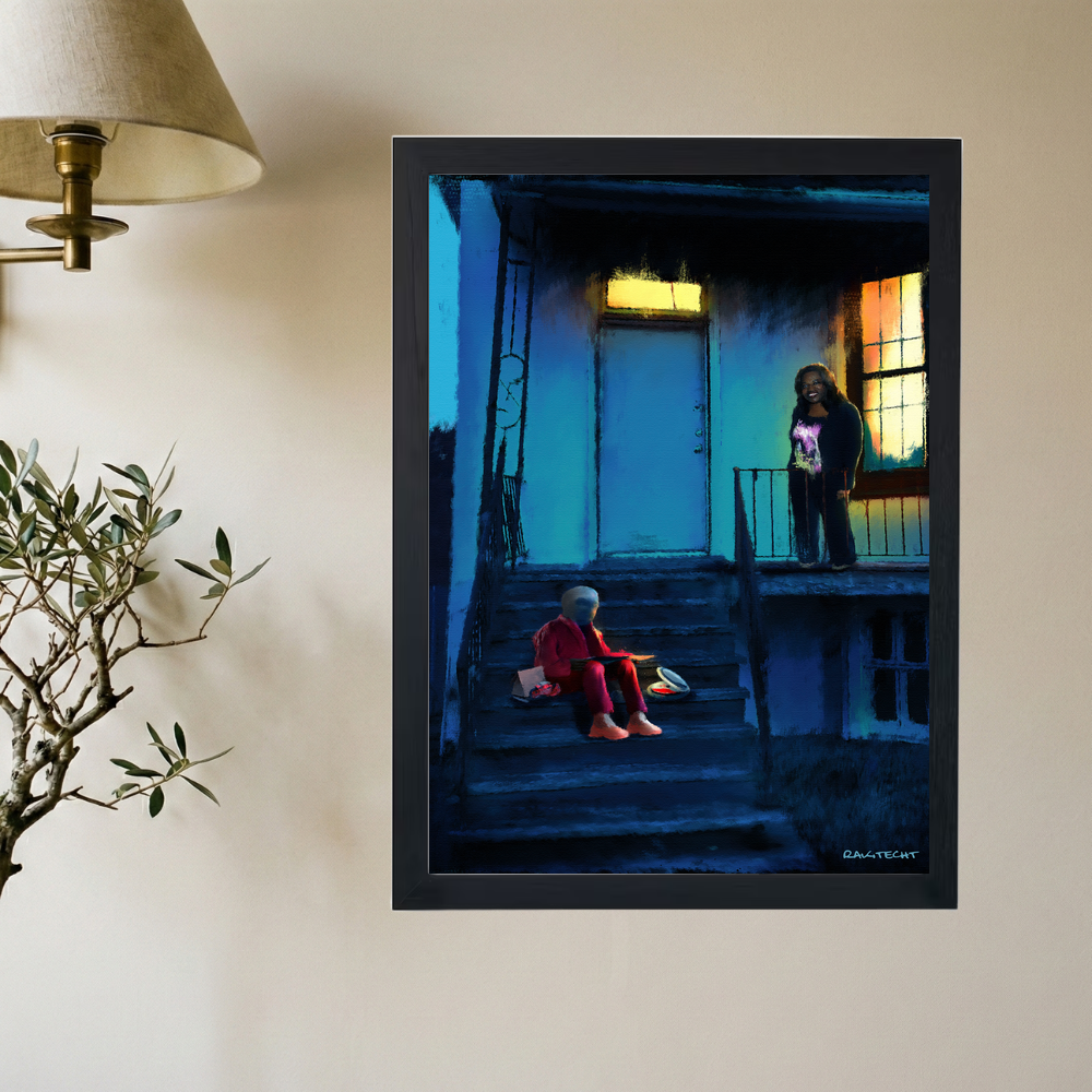 Kanye West x Donda 'Chicago Nights' Painting Poster - Mockup 2