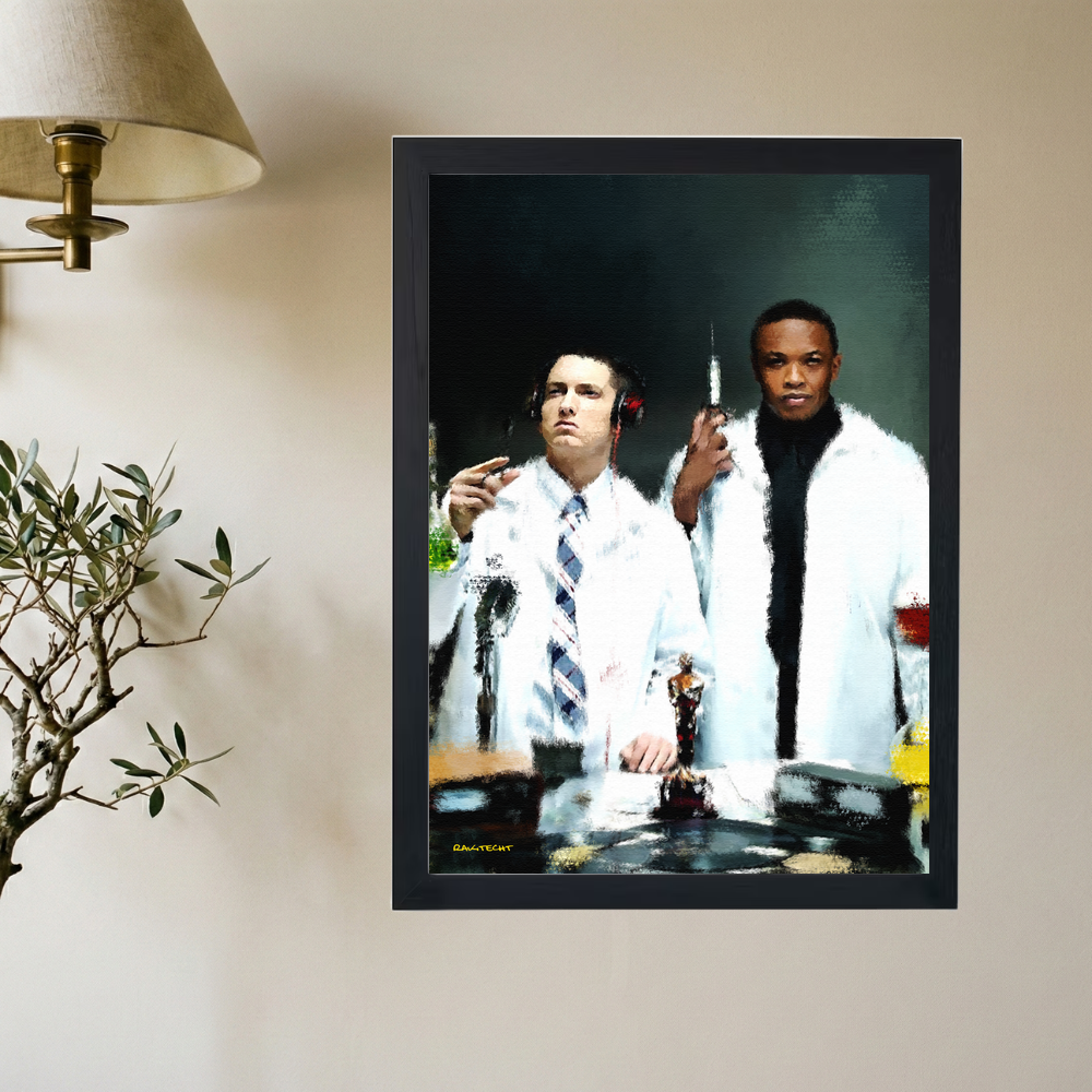 Eminem x Dr. Dre 'Lab' Painting Poster - Mockup 2