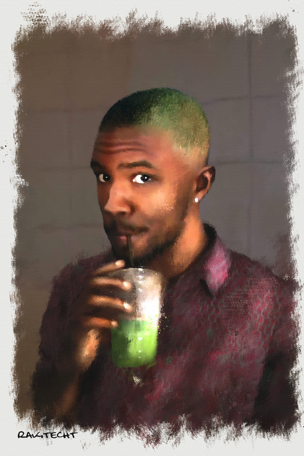 Frank Ocean 'Blonde Sippin'' Painting Poster