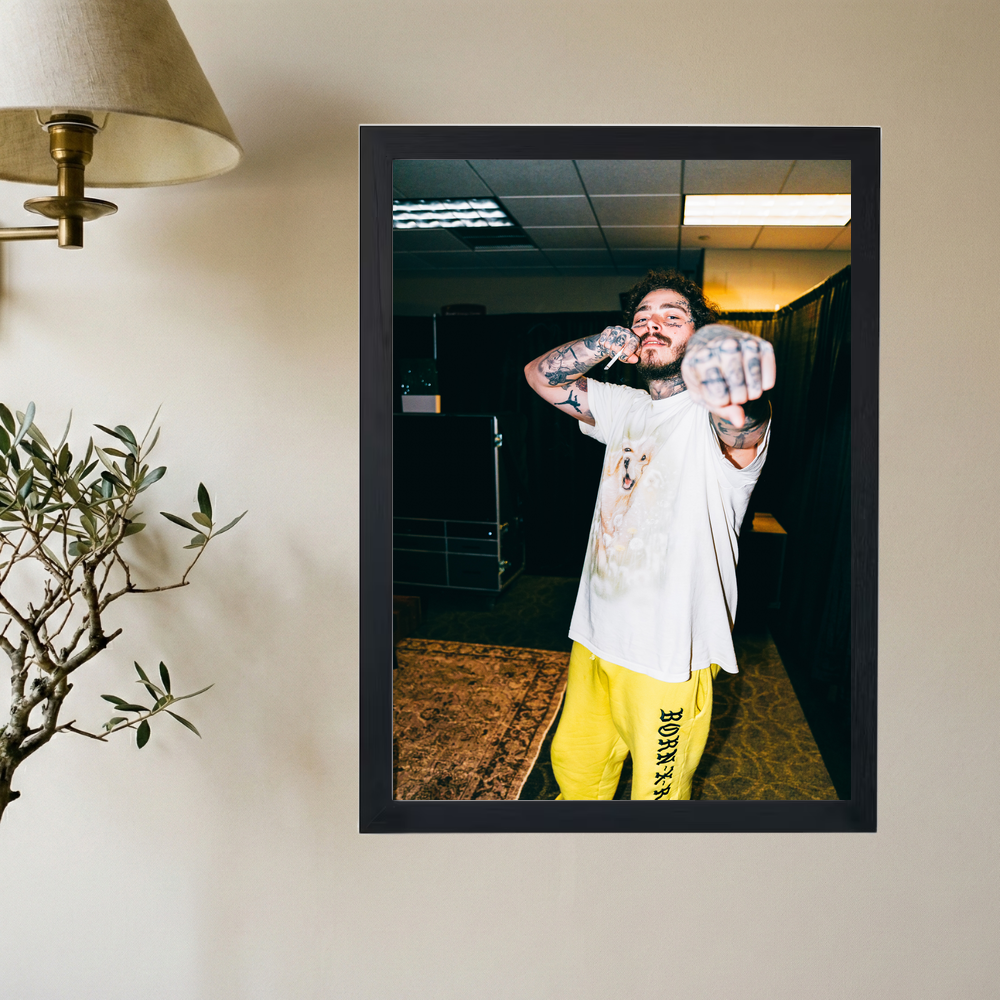 Post Malone 'Throwing Punches' Poster - Mockup 2