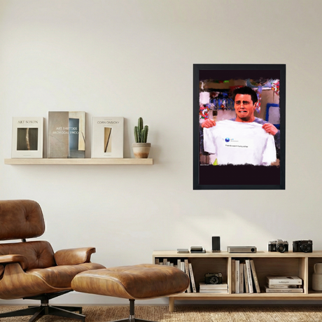 Joey x Kanye Tweet 'Friends Wasn't Funny' Painting Poster - Mockup 1
