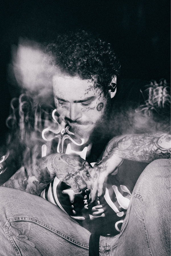 Post Malone 'Blur' B&W Poster