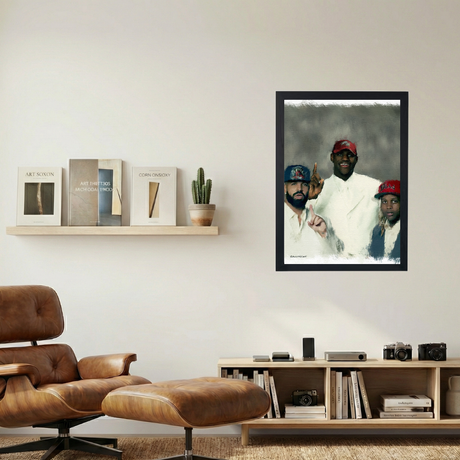 Lebron x Drake x Lil Durk 'Cry Later' Painting Poster - Mockup 1