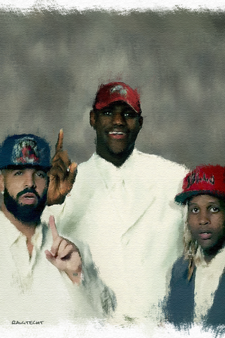 Lebron x Drake x Lil Durk 'Cry Later' Painting Poster
