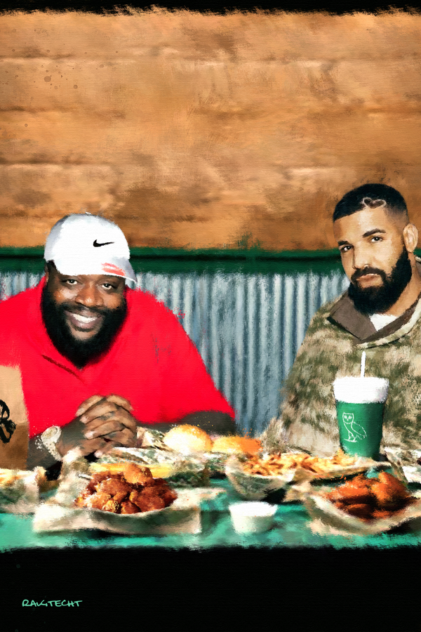 Drake x Rick Ross 'Lemon Pepper' Painting Poster