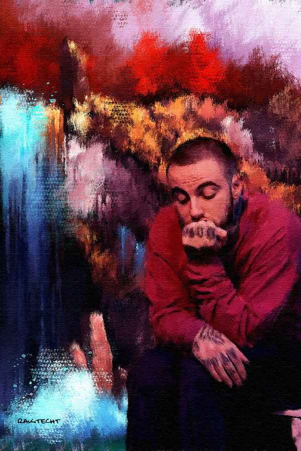 Mac Miller 'Somber' Painting Poster