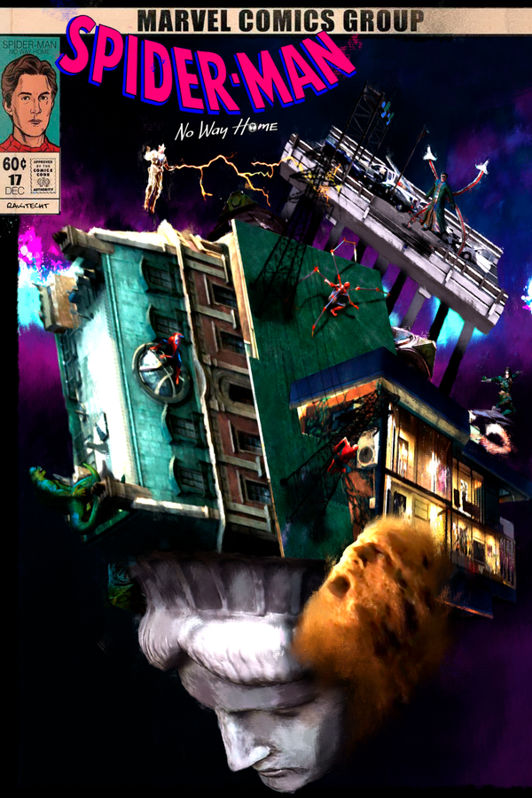 Spider Man 'No Way Home Comic' Painting Poster