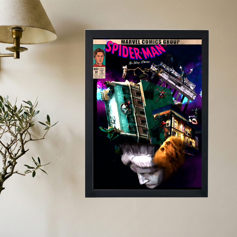 Spider Man 'No Way Home Comic' Painting Poster - Mockup 2