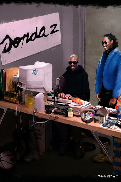Kanye x Future 'BEZOS DESK' Painting Poster