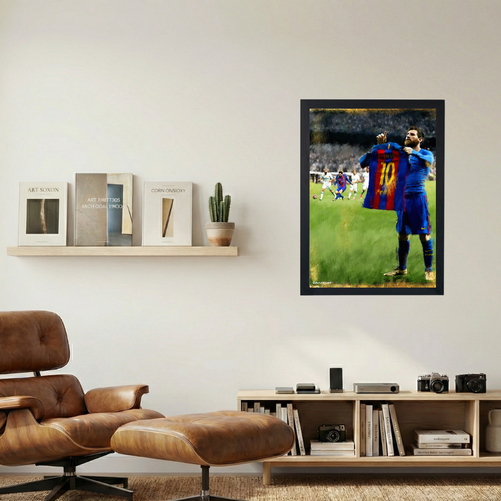 Messi 'Say My Name' Painting Poster - Mockup 1