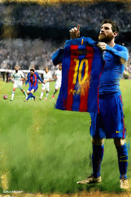 Messi 'Say My Name' Painting Poster