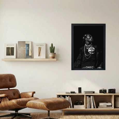 Lil Uzi Vert 'All My Chains' B&W Poster - Mockup 1