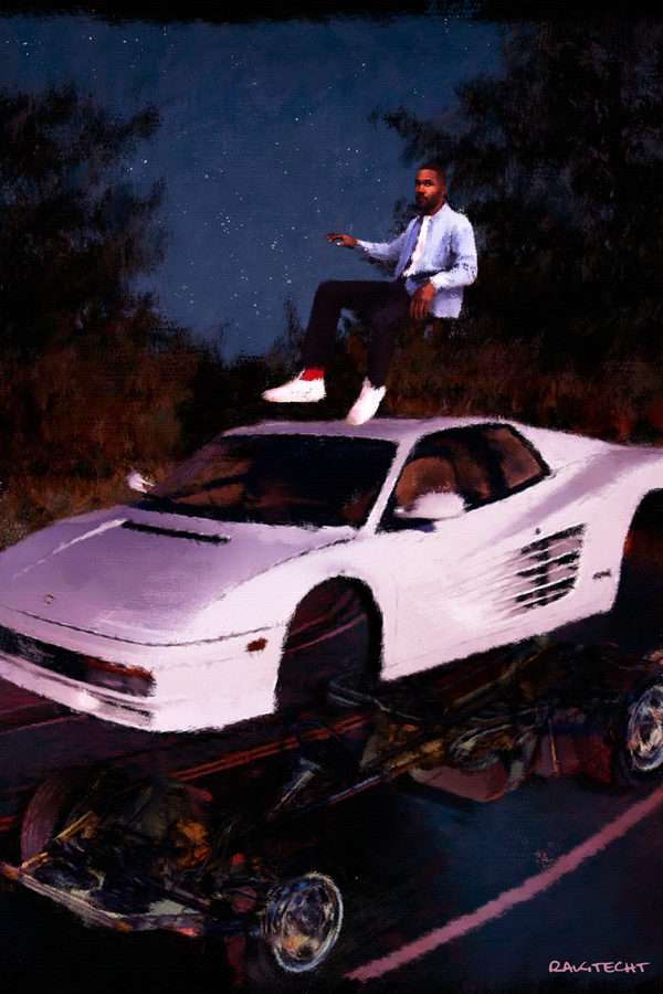 Frank Ocean 'White Ferrari' Painting Poster