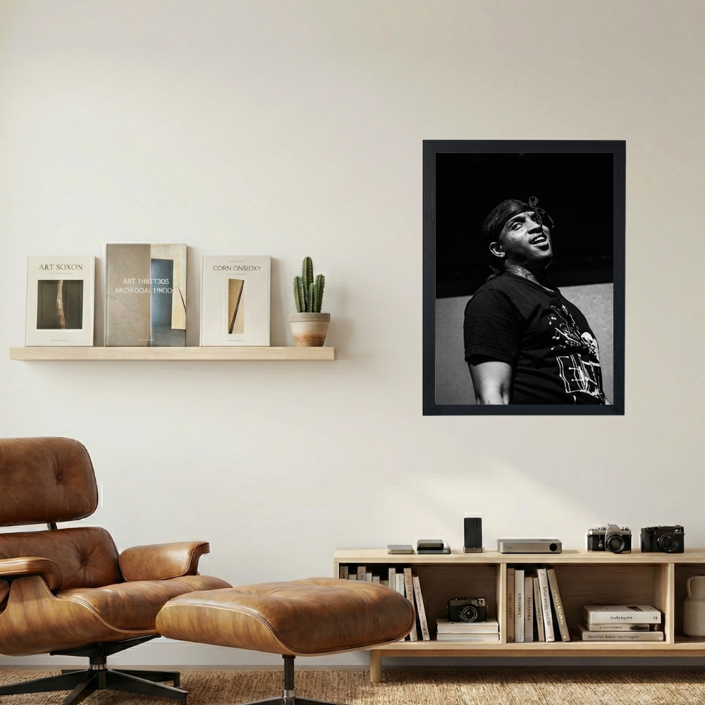 Ski Mask 'Already Know' B&W Poster - Mockup 1