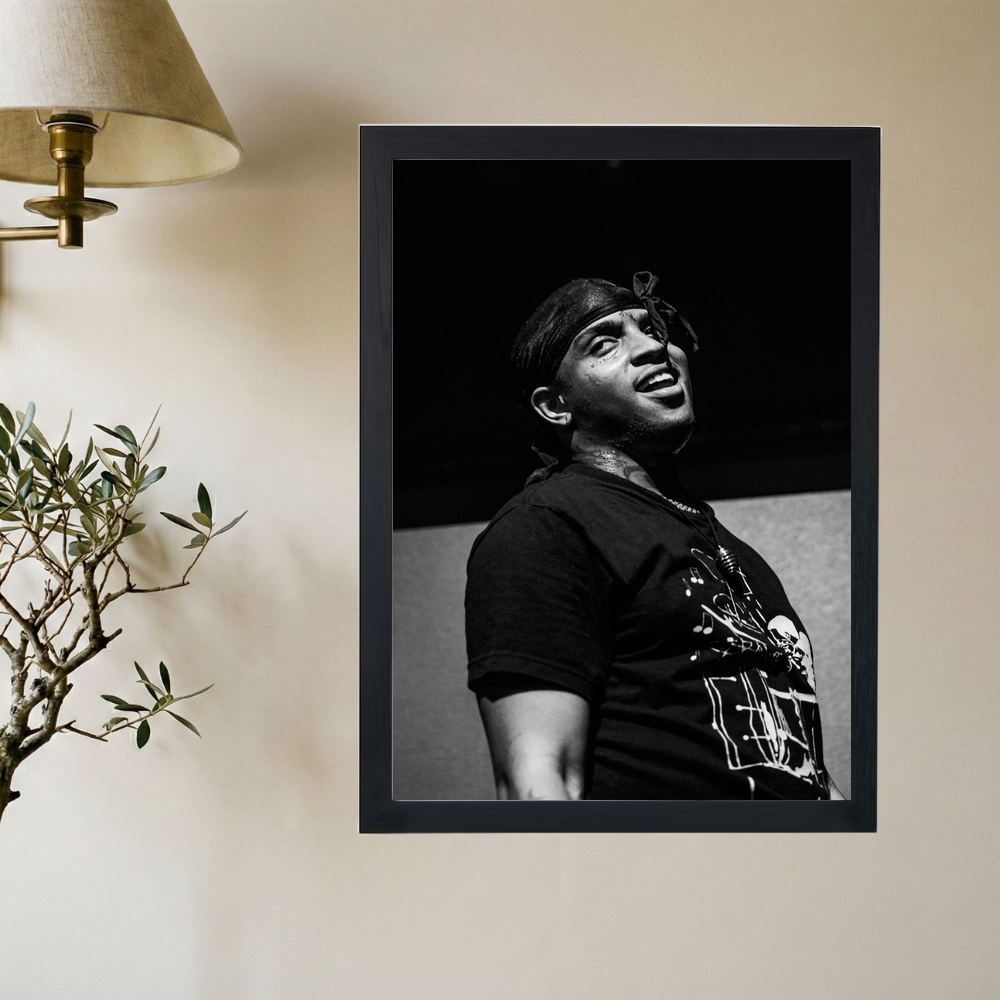 Ski Mask 'Already Know' B&W Poster - Mockup 2