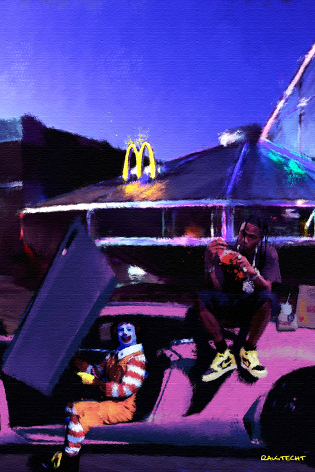 Travis Scott x McDonalds Painting Poster