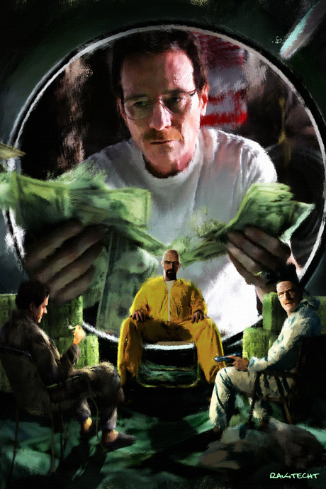 Breaking Bad // Walter White 'Money Cleaned' Painting Poster