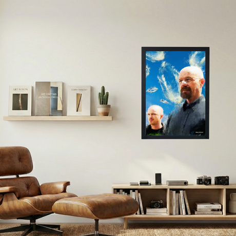 Breaking Bad // Walter White x Jesse Pinkman 'Crystal' Painting Poster - Mockup 1
