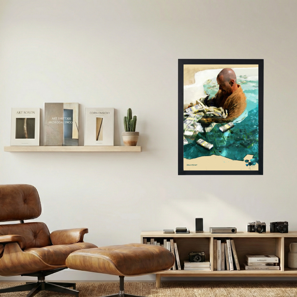 Breaking Bad // Walter White 'Crystal Money' Painting Poster - Mockup 1