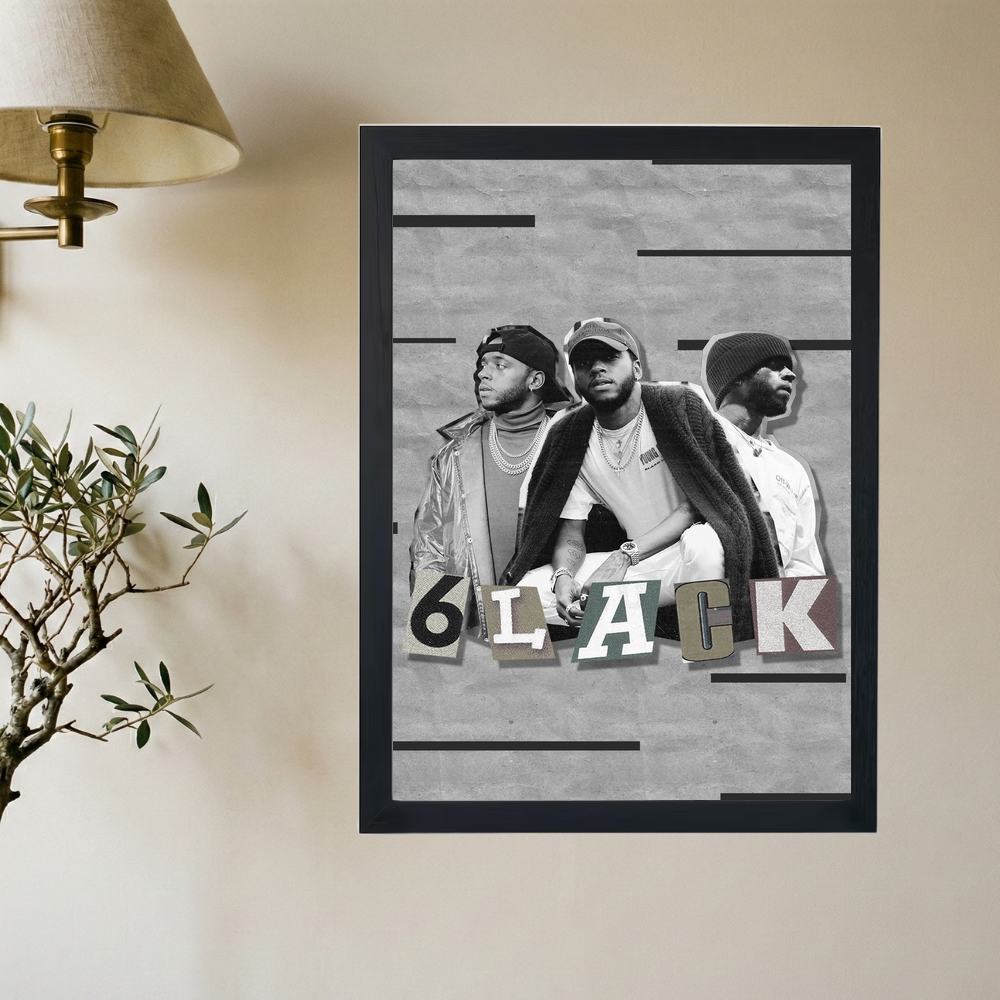 6lack 'Scrapbook' Poster - Mockup 2