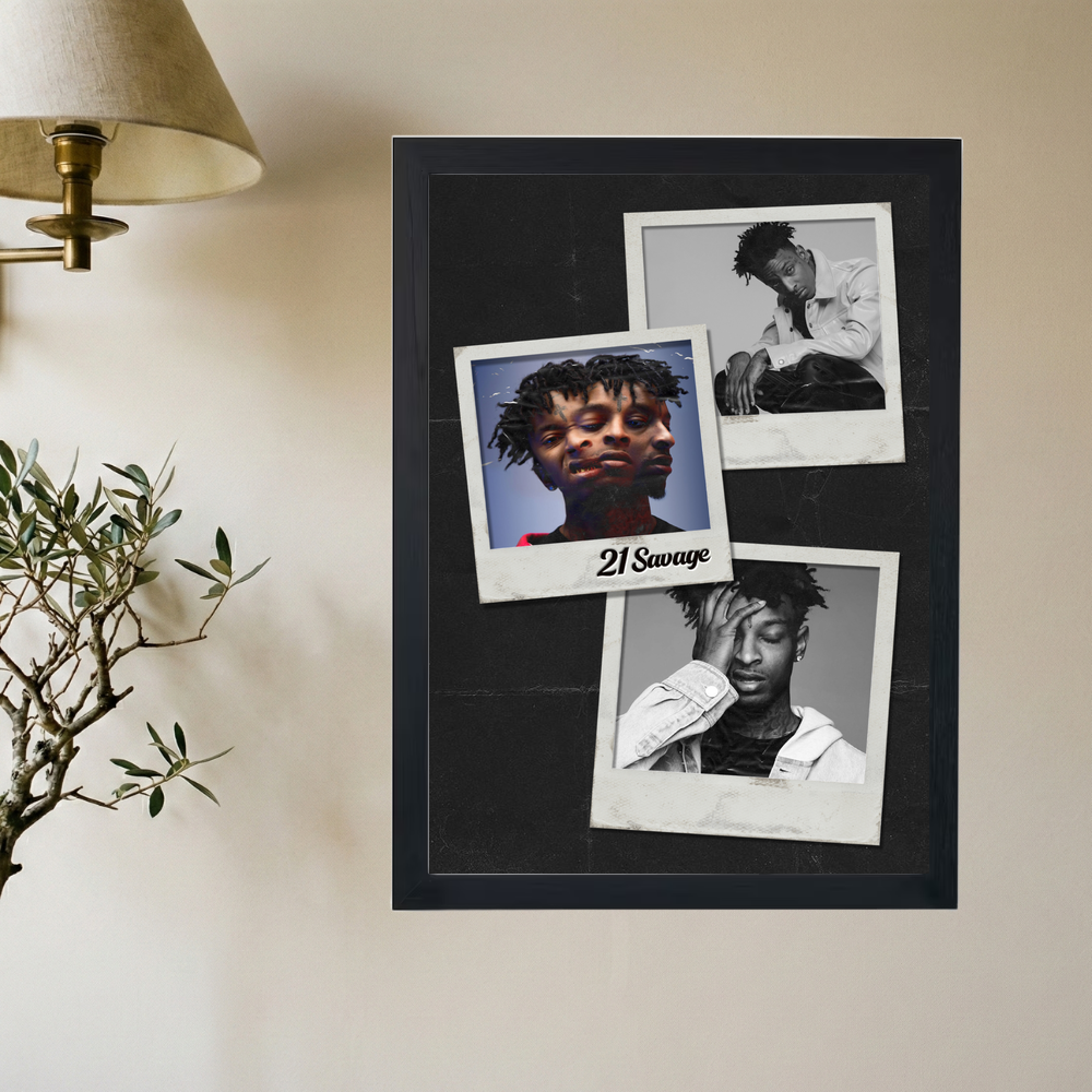 21 Savage 'Polaroids' Poster - Mockup 2