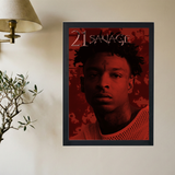 21 Savage 'Blood' Poster - Mockup 2
