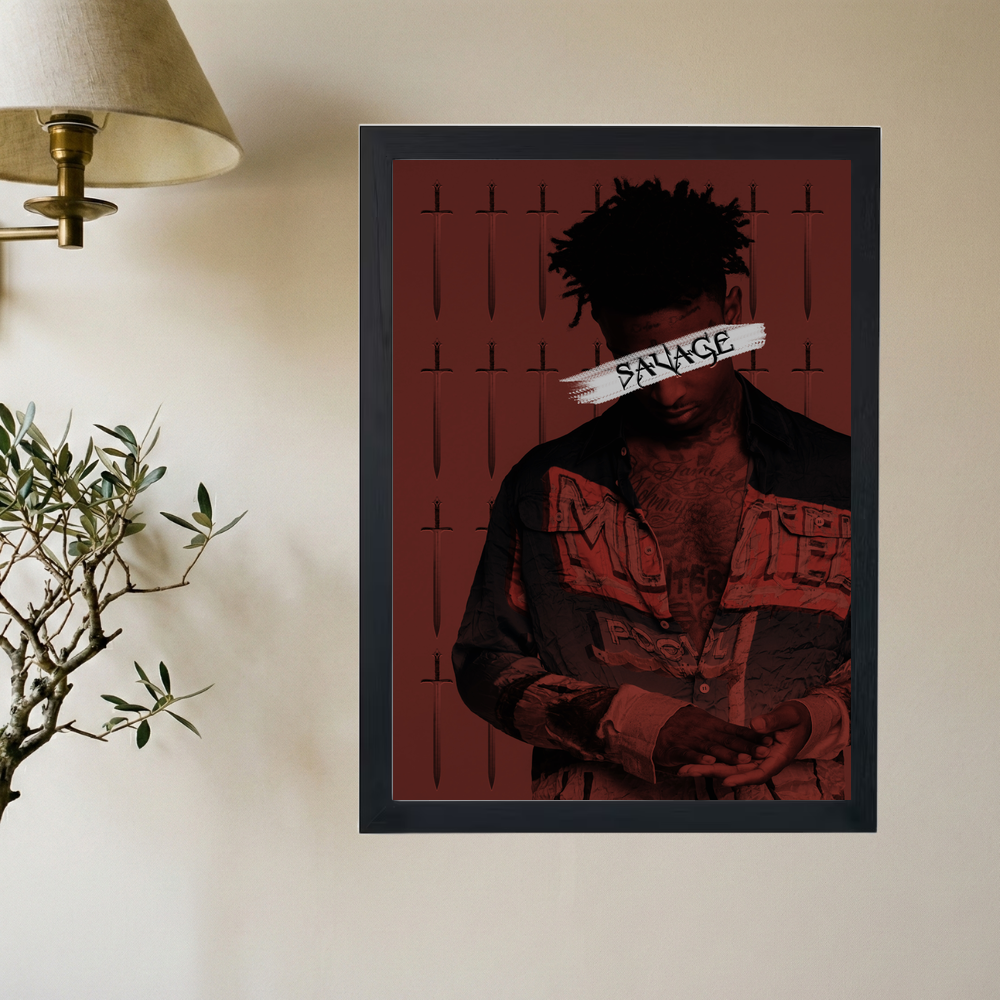 21 Savage 'Issa Knife' Poster - Mockup 2