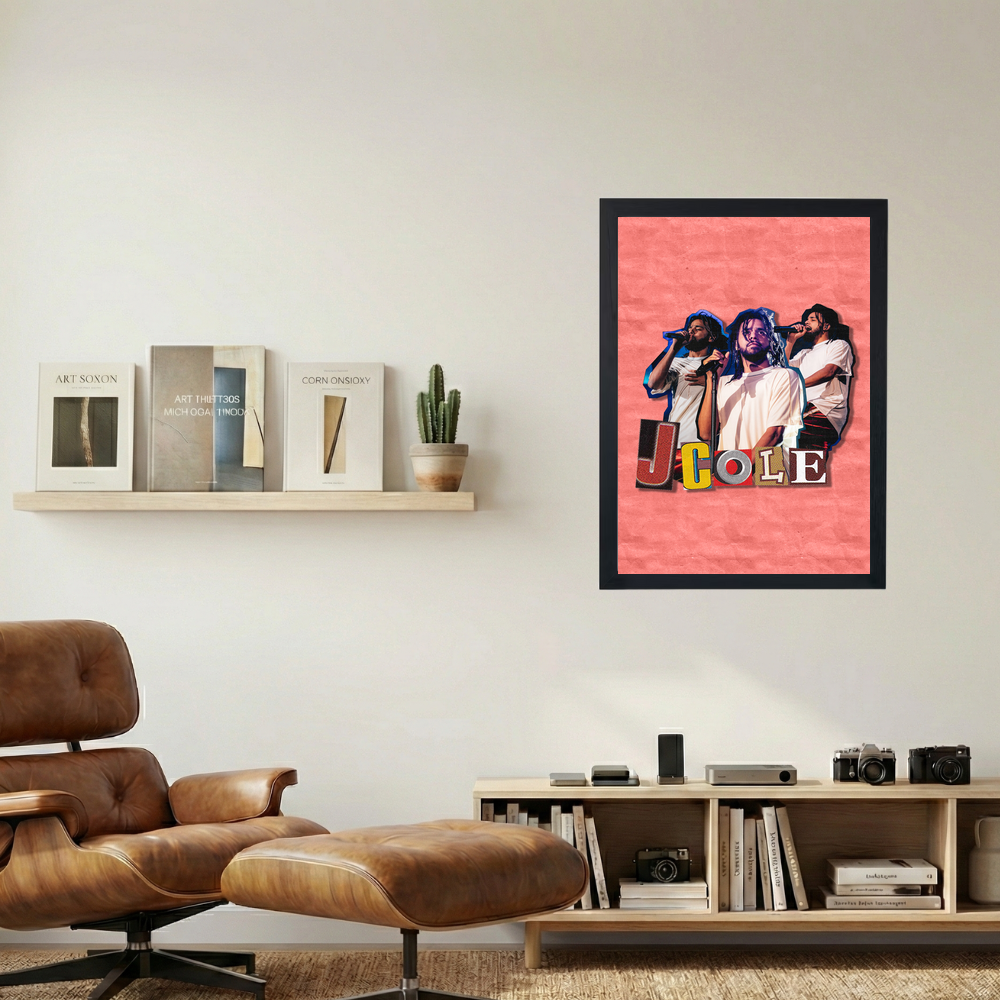J. Cole 'Scrapbook' Poster - Mockup 1