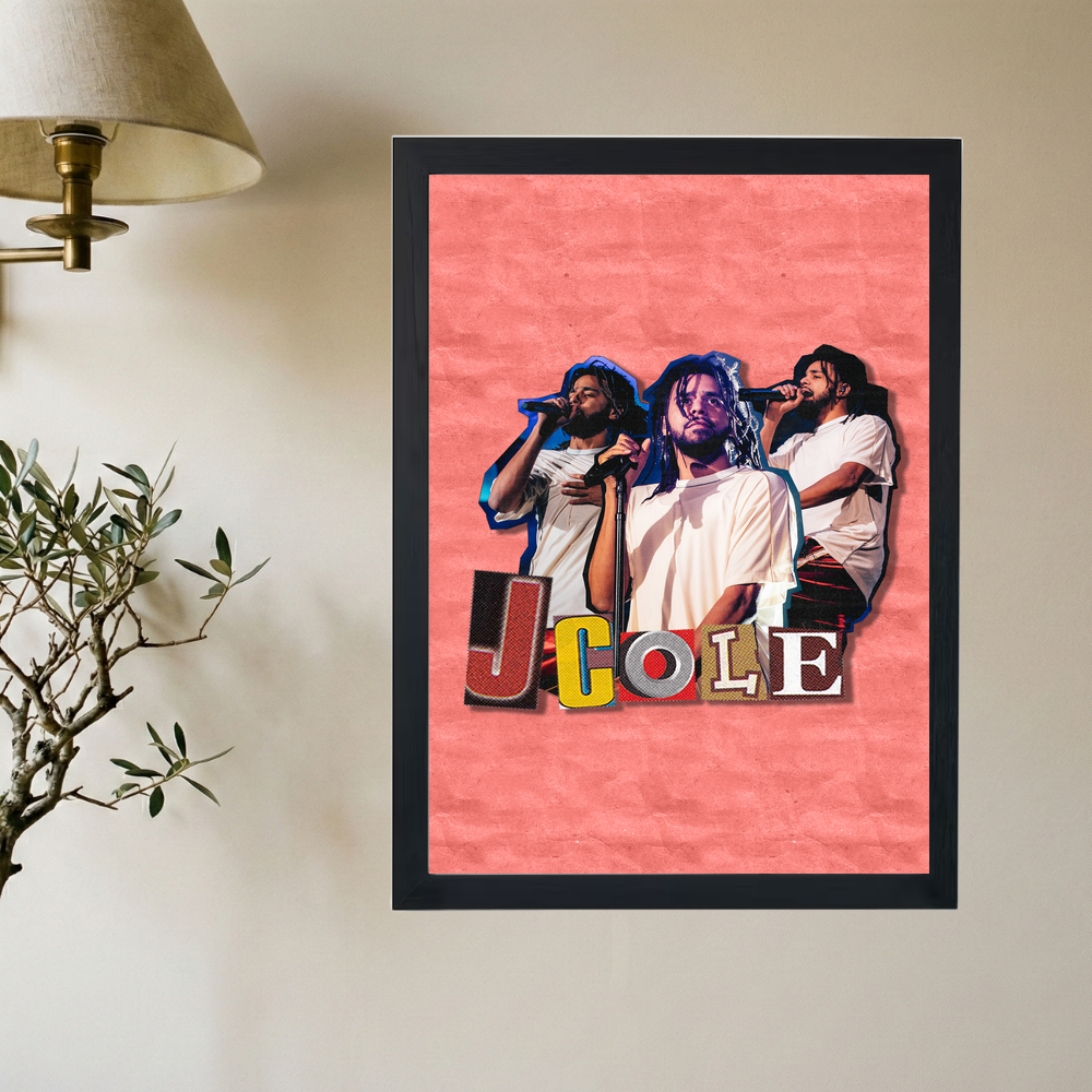 J. Cole 'Scrapbook' Poster - Mockup 2