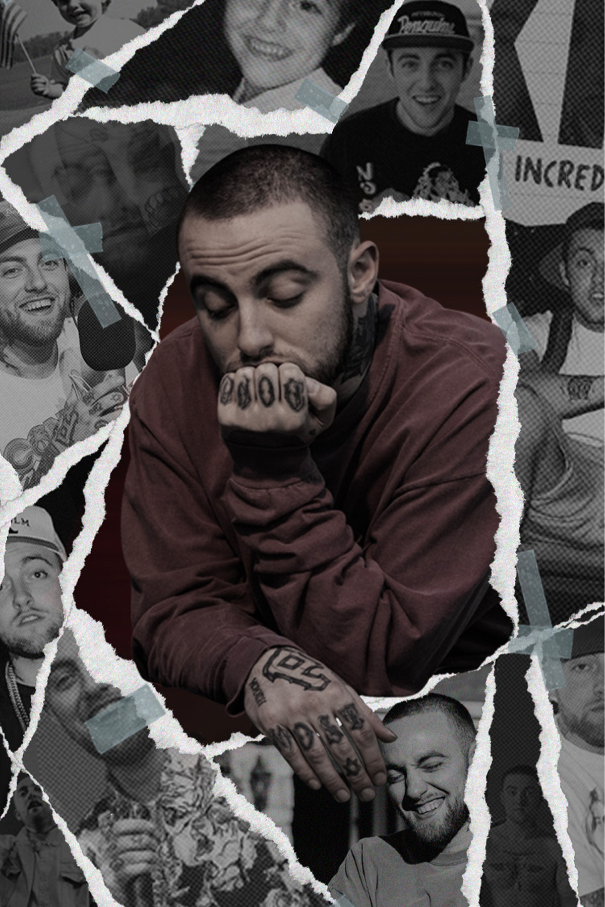 Mac Miller '2009' Collage Poster