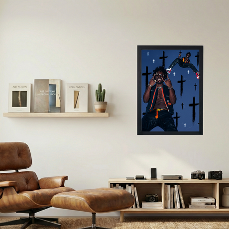 Saint JHN 'Crosses' Poster - Mockup 1