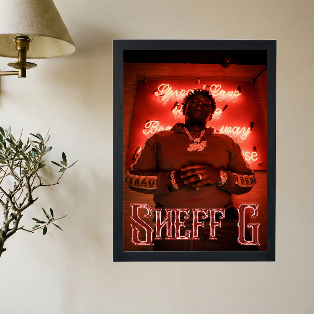Sheff G 'Neon' Poster - Mockup 2