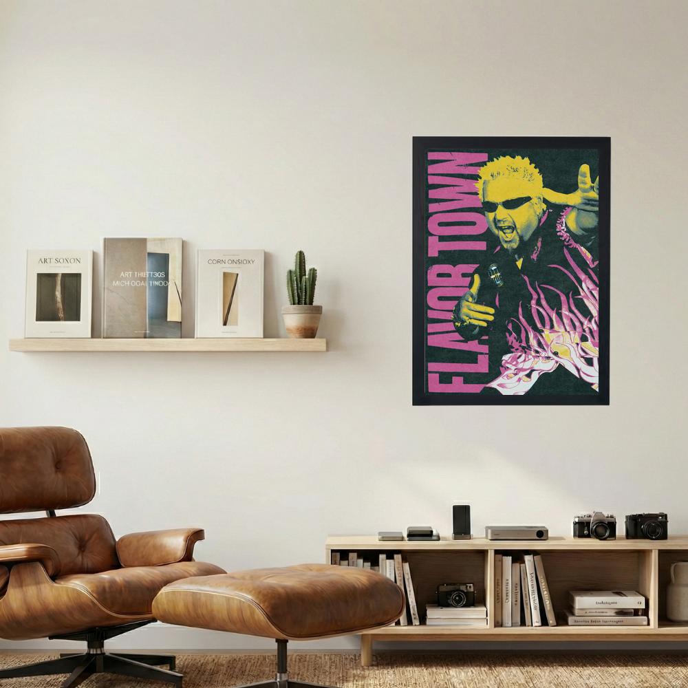 Guy Fieri 'Flavor Town' Poster V2 - Mockup 1