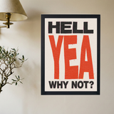 White 'Why Not?' Poster - Mockup 2