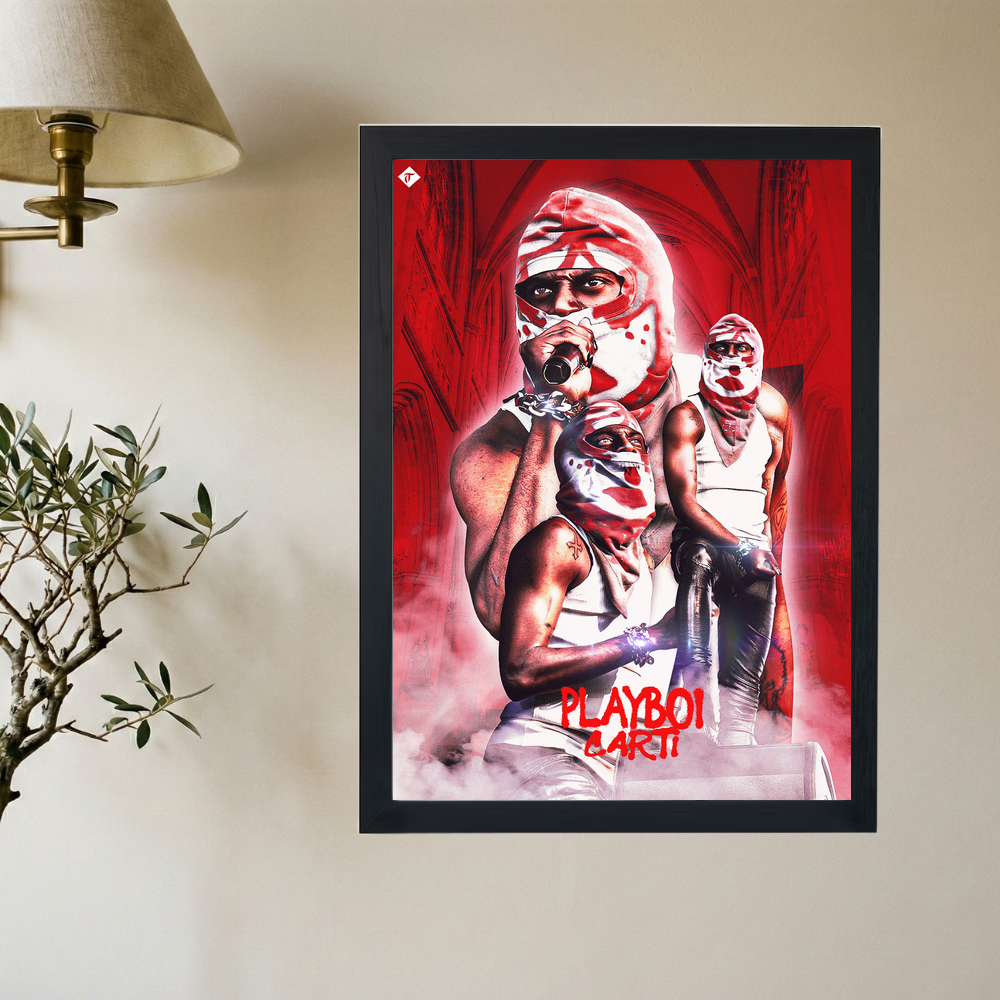 Playboi Carti 'Balaclava' Poster - Mockup 2