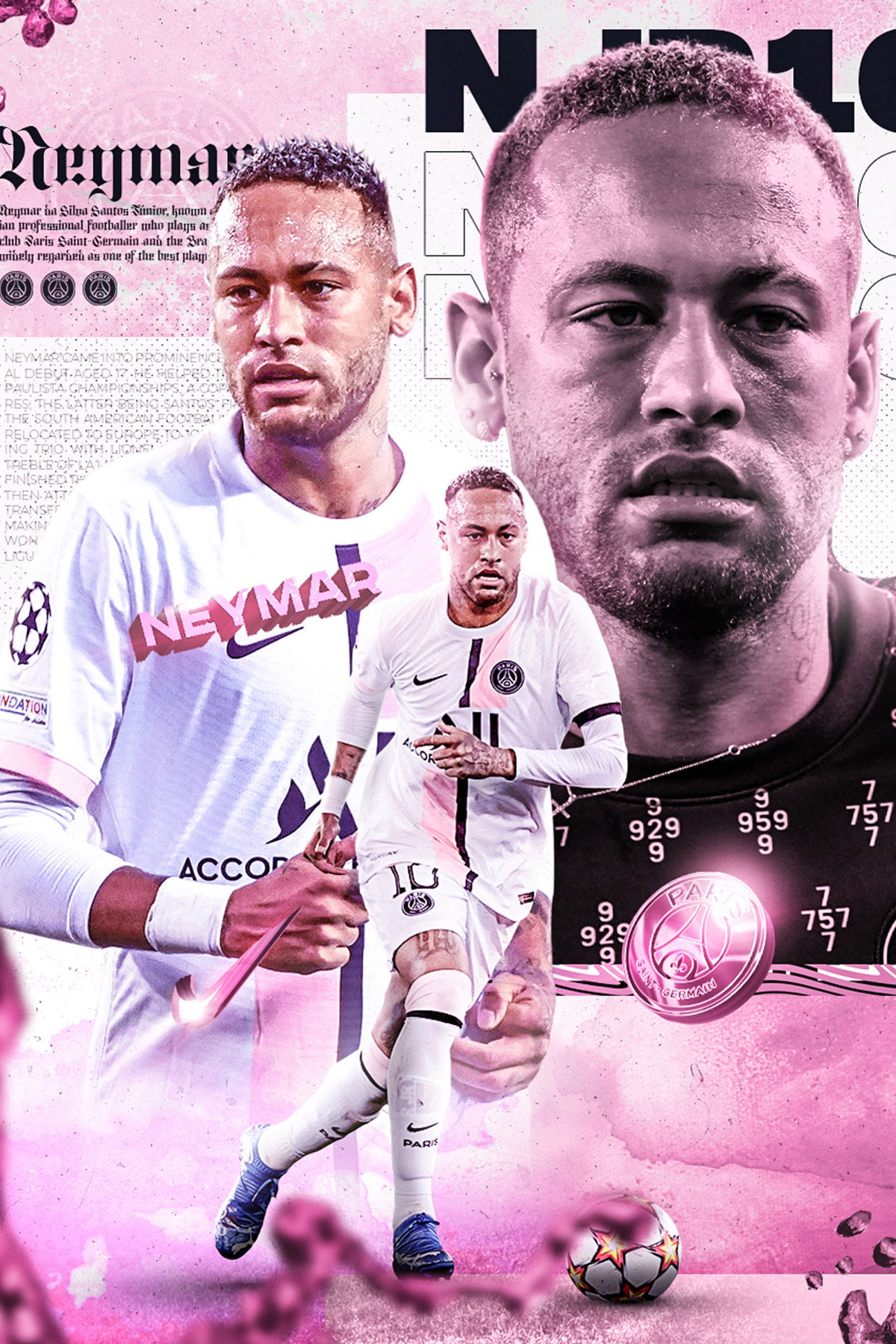 Neymar 'Welcome to Paris' Poster