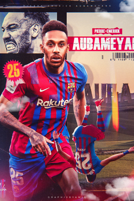 Aubameyang 'Flips in Spain' Poster