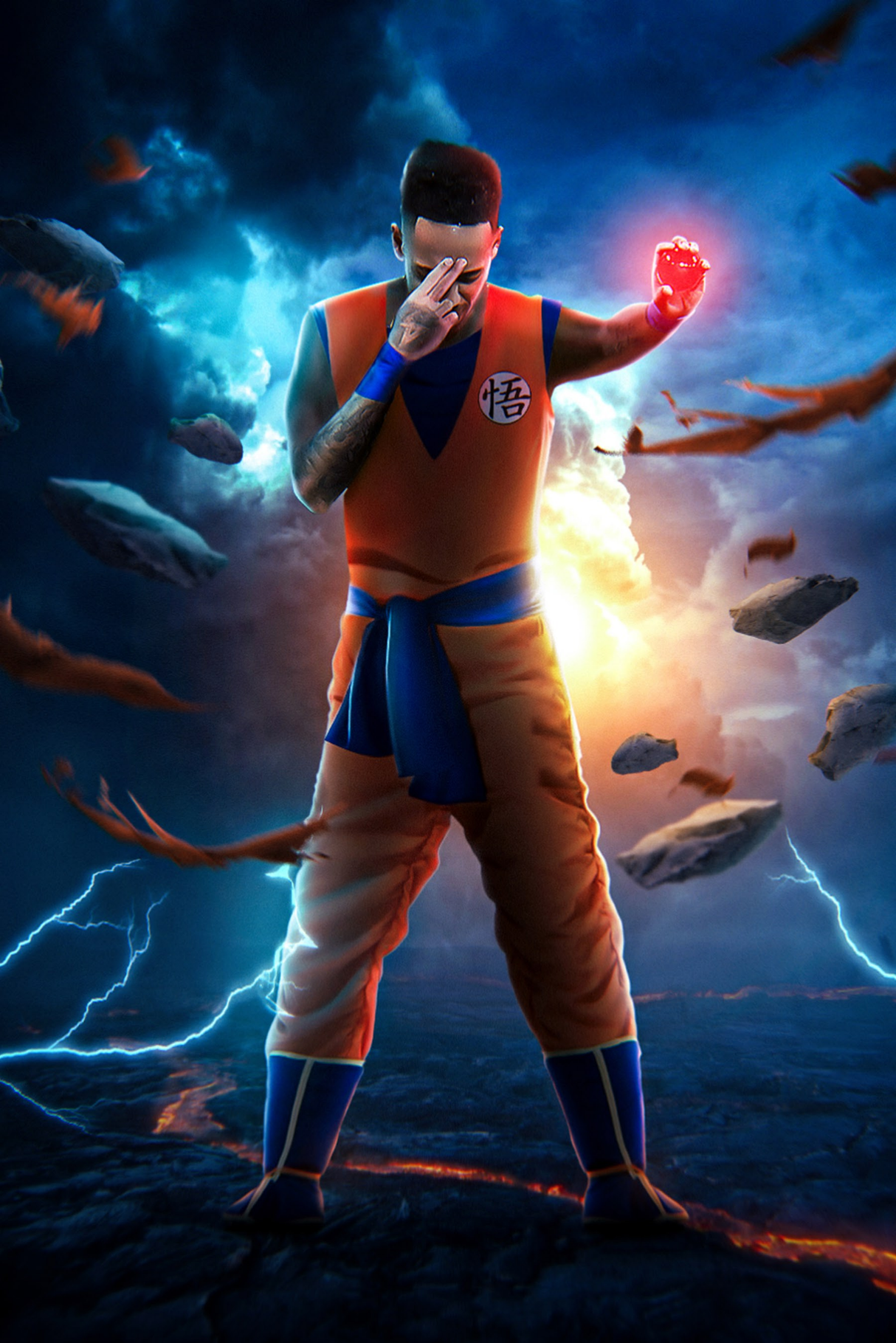 Aubameyang 'Dragon Ball Auba' Poster - Mockup 1