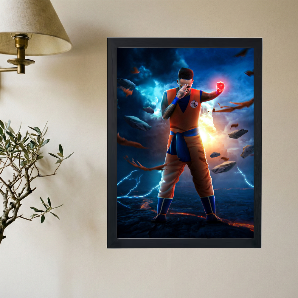 Aubameyang 'Dragon Ball Auba' Poster - Mockup 2